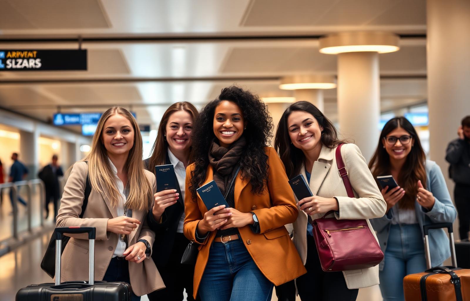 Travelers at airport